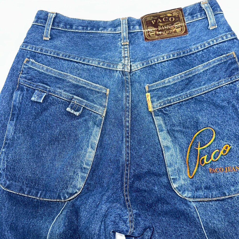 Vintage Paco Jeans Men’s 32 Baggy Wide Leg Y2K Hip Hop Embroidered Denim - Picture 11 of 15